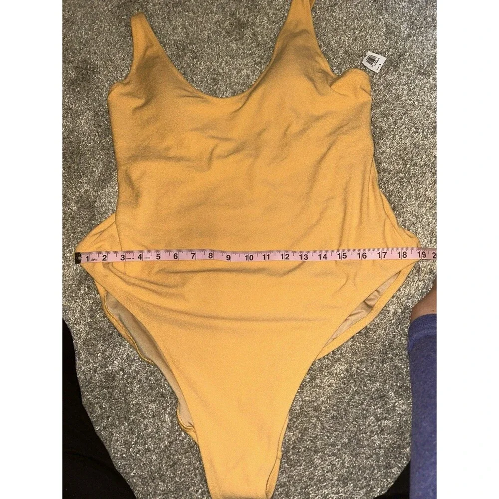 Old Navy Orange Terri Cloth XXL Plus One‎ Piece Scoop Back Swim Suit